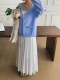 Dili Simple Holiday Style Solid Color Long-Sleeved Sweater Women's Wool Weaving Women's Clothing 2025 Autumn And Winter