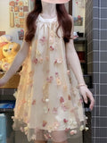 French Romantic Sleeveless Hanging Neck Dress Girl Summer Sweet Girl Little Seaside Holiday Atmosphere Skirt