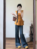 Beautiful Sling Vest Women's Summer Wear 2025 New Design Small Babes Sleeveless Waist Top