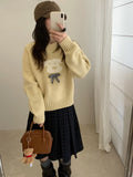 Super Good Korean Puppy Knitted Sweater Woman 2025 New Autumn And Winter South Korea Dongdaemun Burst Top