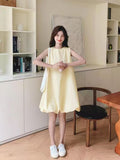French Small Oceanic Yellow Dress Dress Women's Summer 2026 New Sleeveless Vest Tidal Skirt
