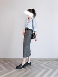 Spring New Suit Half Dress Suit Gray Dress Female Commute Simple H Version Open Skirt Long