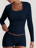 Dili Sports Yoga Solid Color Long Sleeve High Bullet Short Dress Set Women's Winter 2025