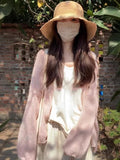 Thin Sunscreen Ice Silk Knitted Shirt Coat Women Summer Loose Lazy Wind Relaxation Outside The Air Conditioning Shirt Top
