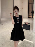 Blancheon Knot Sleeveless Dress Dress Female Waist Thin Temperament Design Sense Niche Sexy Short Skirt Summer