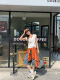 Solid Color Basic Round-Neck Short-Sleeved T-Shirt Women 2026 Summer New Plug-In Sleeve Design Sense Unique Special Coat