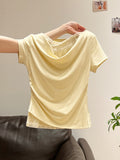 Korean Wearing Lace Lace Splicing Collar Collar Collar Collar Short-Sleeved T-Shirt Women Spring And Summer Pure Temperament Inside The Top