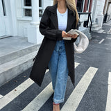Dili Vacation Solid Color Long-Sleeved Coat Women's Clothing 2025 Autumn And Winter