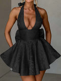 Dili Temperament Elegant Evening Dress Hanging Neck With Joint Dress Dress Women's Dress 2025 Summer