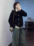 Korean Fake Two College Style Shirt Collar Sweater Women's Coat Spring And Autumn Polo Collar Lazi High Sense Knitted Open Shirt