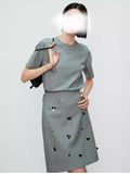 The New Short-Sleeved Shopkeeper Recommends The Quiet Luxury Craft Hand-Studded Romantic Flower Half-Dress Suit