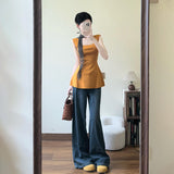 Beautiful Sling Vest Women's Summer Wear 2025 New Design Small Babes Sleeveless Waist Top