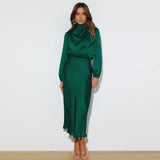 French Design-Sense Hanging Neck Dress Summer Women's Wear Fasame-Sense Evening Dress Elegant Solid Color Bridesmaid Suit