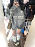 Oversize! Baseball Wind Collar Zipper Sweater Cardigan Women's Coat Autumn New Korean Version Of Loose Knitted Shirt