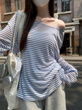 Unique Striped Sunscreen Hooded Long-Sleeved T-Shirt For Women 2026 Summer New Sling Vest Two-Piece Top