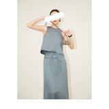 Picky Love To Return The Careful Shot Clear Goods Do Not Return Do Not Change Vest + Half Skirt