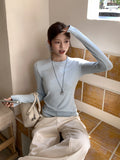Korean Oat Collar 2026 Autumn New Long-Sleeved T-Shirt Inside The Bottom Shirt To Repair The Lazy Temperament Of The Woman