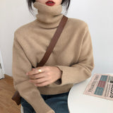High-Necked Hooded Sweater Woman In The Autumn And Winter Of 2025 Lazy Wind Soft Glutinous Loose Pile Pile Knitted Bottom Shirt