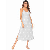 Spring And Summer Lady Home Clothes Pajamas Sling Dress Dress Print Modale Home Casual Aja Skirt Woman