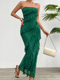 Dili Women's Clothing 2025 Spring And Summer Sexy Bag Hips Solid Color Palette Corset Dress
