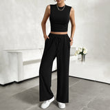 Dili Women's Clothing 2025 Spring And Summer City Casual Solid Color Coat Vest Trousers Set