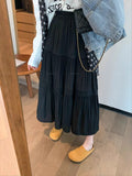 The Color Of The White Cake Skirt And The Half-Dressed Woman 2025 Summer New High-Rise Thin A-Word Dress Design Sense