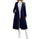 New Collar Hair With Double Buckle And Long Coat Coat Coat Coat