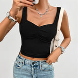 Dili Women's Clothing 2025 Spring And Summer Y2K Solid Color Repair Kinesi Sling Sling Coat