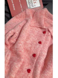 Korean Pink Polo Sweater Coat Women's Autumn And Winter 2025 New Gentle Soft Glutinous Age Reduction Knitted Open Shirt