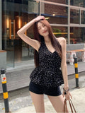 Hanging Neck Wave Point Sleeveless Vest Women 2026 Summer New Korean Design Sense Slim Slime Slings