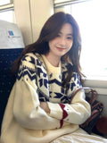 Fair Island Sweater Women's Autumn/Winter 2025 New Loose Lazy Soft-Masted Christmas Atmosphere Sentenced Small Blouse