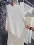 Irregular Hollow Sleeveless Vest Women Wear Knitted Shirts In Summer