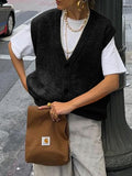 Dili Casual Simple Button Vest Vest Wool Women's Clothing 2025 Autumn And Winter