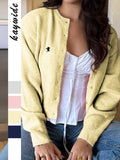 Dili Casual Commute Fashion Button Long-Sleeved Sweater Wool Women's Clothing 2025 Autumn And Winter