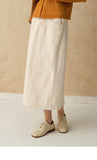 Loose Round Collar Without A Coated Jacket Woman Classic White Straight Open Fork Denim Skirt Casual Retro Thin Set Autumn