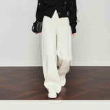 Lyselle Tiansi Old Money Style White Jeans Women's Autumn Loose Hip Banana Pants