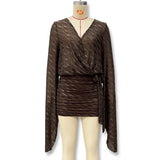 New Fashion Temperament Sexy Deep V Wavy Horn Sleeves In Autumn 2025
