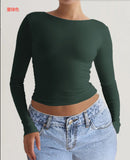 Dili 2025 Autumn And Winter Y2K Women's Temperament Collar Knitted Long-Sleeved Top