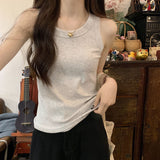 External Wearing Slings Small Vest Women's Summer Anti-Sighty Sleeveless Cotton T-Shirt On The Bottom Of The Solid Color On The Top