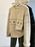 Special Counter Withdraws Big-Name Shear Women's Flower Embroidery Jacket Sweater Women's Autumn And Winter Lazy Wind Loose Knitting Top