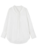 2026 Spring New Temperament Lightly Wears Elegant Lace Lace Ribbon On The Shirt Women's Clothing