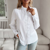 Dili Long Sleeve Shirt Woman 2025 Autumn Winter Temperament Commuting Temperament