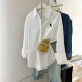 Dili Casual Simple Long-Sleeved Button Solid Color Shirt Women's Clothing 2025 Autumn And Winter