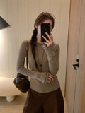 Half-High Collar Long-Sleeved T-Shirt Women In The New Autumn And Winter Of The Korean Autumn And Winter To Wear The Bottom Of The Wooden Ear To Wear Thicker And Repair Coat