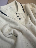 Korean Giant Good-Looking Early Autumn Top 2025 Collar Thin Knitted Women's Sweater Loose Design Small Blouse