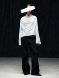 Showcase Personality Display Soft Glutinous Orchid Silk Ice-Scuffed Long-Sleeved Hooded Shirt