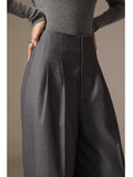 Trousers Trousers Trousers Grinding Bottom Without Ironing Temperament Up High Waist Broad Leg Pants Length Trousers Women