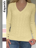 Dili Casual Simple Long-Sleeved Pure Color Wool Knitting Sweater Women's Clothing 2025 Autumn And Winter