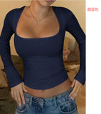 Diju Y2K Hottie Style Long Sleeve Sleeves Sleeve Vest T-Shirt Women's Clothing 2025 Autumn And Winter