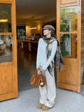 Knitted Shirt V-Neck Set Bottom Women 2026 Autumn And Winter New Body Sweater Long Sleeves Plus Thick Warm Top